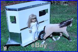 American Girl, doll, Horse, Trailer, dollhouse, stable