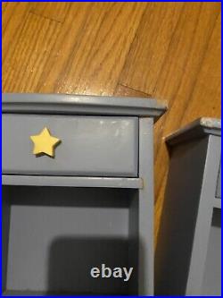 American Girl doll Moon & Stars Wardrobe Armoire + Trundle Bed + 2 nightstands