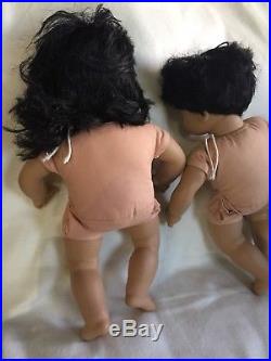 American Girl nude 18 Dolls Brown Blond Hair Green brown eye LOT +asian twins
