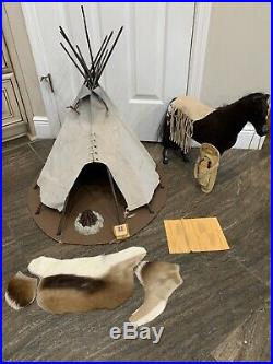 American Girl teepee For Kaya With Steps High Horse, Campfire And Accessories
