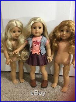 American girl 18 inch Doll lot retired Tenney Caroline +Truly Me 31 USED