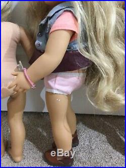American girl 18 inch Doll lot retired Tenney Caroline +Truly Me 31 USED
