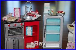 American girl, Grace bakery items refrigertor display case sink pasteries food