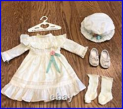 American girl Samantha lawn party outfit dress hat stockings shoes