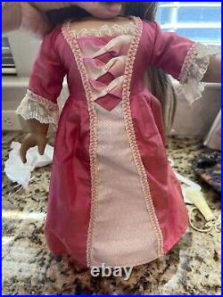 American girl doll Elizabeth, Necklace, Slippers, Nightgown, Purse, Pinner Cap