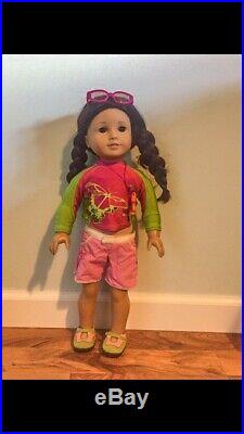 American girl doll Jess, clothing, accessories, kayak, hammock, used