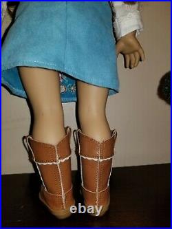 American girl doll Nicki with dog and book Retired