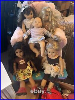 American girl doll lot of dolls used huge