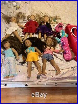 American girl doll lot total of 6 with many accessories