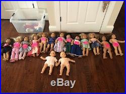 American girl dolls lot of 15 dolls