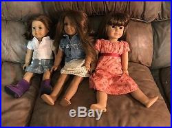 American girl pleasant company Three dolls 18 With Clothes