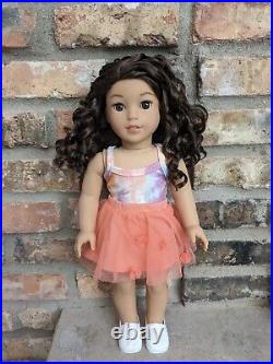 Amy Custom American Girl Doll OOAK Dark Brown Curly Hair Brown Eyes Corinne