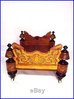 Antique Doll Bed Fits 18 American Girl Victorian Salesman Sample furniture