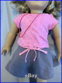 BARELY USED American Girl Doll Just Like You Doll- Curly, Blonde Hair, Blue Eyes