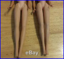 Barbie Doll American Girl 1958 Bendable Legs Dark &Light Brown Hair Lot of 2