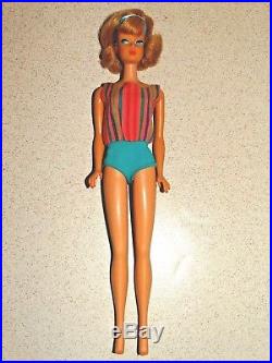Barbie VINTAGE Blonde SIDE PART AMERICAN GIRL BARBIE Doll withTOE POLISH