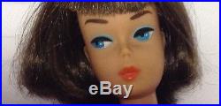 Beautiful American Girl Vintage Barbie Doll Long Hair Brunette 1966
