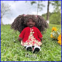 BlissfulPixie 12 Handmade Anniversary Gift for Girl African American Girl-Anna