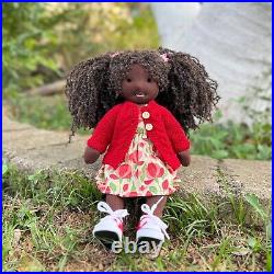 BlissfulPixie 12 Handmade Anniversary Gift for Girl African American Girl-Anna