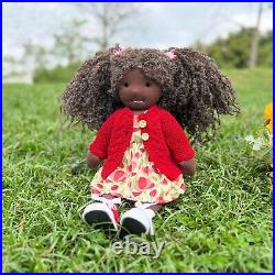 BlissfulPixie 12 Handmade Anniversary Gift for Girl African American Girl-Anna