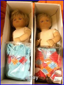 Blonde Bitty Baby Twins Boy/Girl With Argyle Outfits And Box American Girl T2