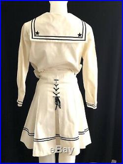 Child Size SAMANTHA American Girl Pleasant Company 2 PIECE Sailor Dress SZ 14