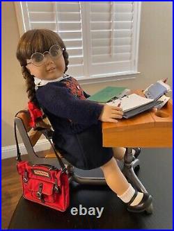 Collectible 1st Ed. American Girl Molly Doll, Retired School Desk, Accessories