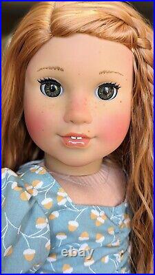 Custom American Girl Doll BeForever Rebecca Hazel Eyes Red Blonde Wig OOAK