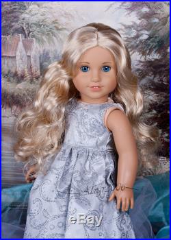 Custom American Girl Doll McKenna Caroline blond wig OOAK Journey doll outfit