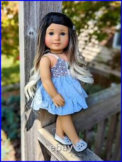 Custom American Girl Doll Truly Me 30 Jess Mold Blue Eyes Blonde Ombre Wig OOAK