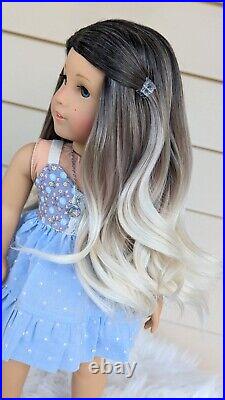 Custom American Girl Doll Truly Me 30 Jess Mold Blue Eyes Blonde Ombre Wig OOAK