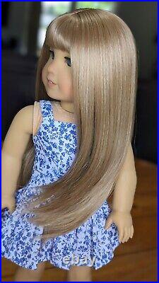 Custom American Girl Doll Truly Me 64 Jess Mold Blue Eyes Light Brown Wig Hair