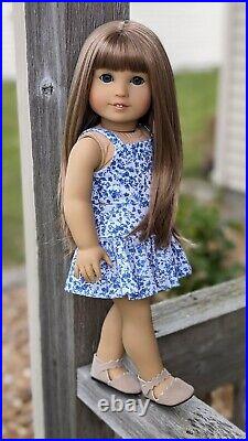 Custom American Girl Doll Truly Me 64 Jess Mold Blue Eyes Light Brown Wig Hair