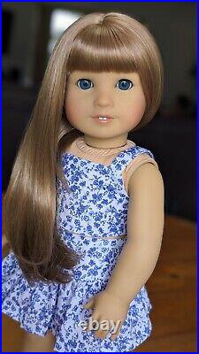 Custom American Girl Doll Truly Me 64 Jess Mold Blue Eyes Light Brown Wig Hair