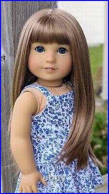 Custom American Girl Doll Truly Me 64 Jess Mold Blue Eyes Light Brown Wig Hair