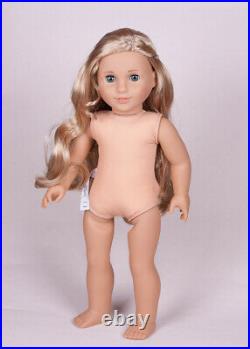 Custom American Girl Doll blue eyes Marie Grace Tenney body and blond wig OOAK