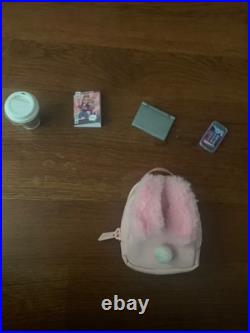 Custom American girl doll and accessories- barely used with multiple bags
