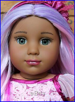 Custom Kaya American Girl Doll OOAK Pastel Party Painted Eyelids Outfit Inc