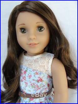 Custom Marie-Grace American Girl Doll with #55 Hazel Eyes and Brown Wig