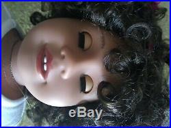 Custom OOAK African American Girl Doll Brown Curly Hair Marie Grace Eyes CYO