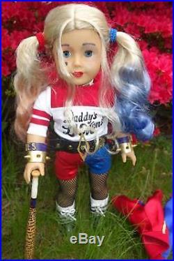 Custom OOAK American Girl Harley Quinn Doll