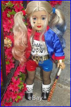 Custom OOAK American Girl Harley Quinn Suicide Squad Doll
