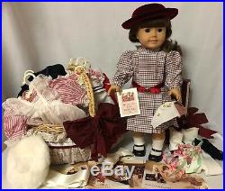 EARLY PLEASANT CO SAMANTHA (WHITE BODY) American Lot W RARE RED Christmas Dress