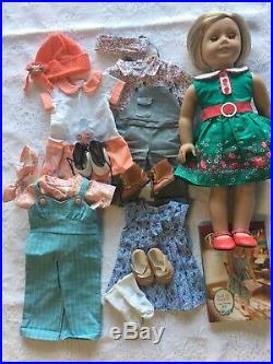 EUC American Girl Doll Kit Kittredge Doll and Clothes Outfit Lot