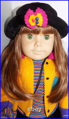 EUC Pre Mattel GT 8 Pleasant Co American Girl Doll Red Hair Green Eyes Meet Set