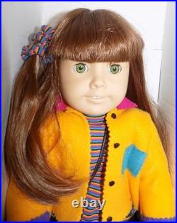 EUC Pre Mattel GT 8 Pleasant Co American Girl Doll Red Hair Green Eyes Meet Set