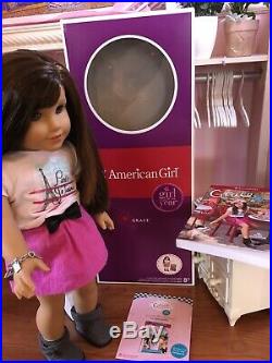 Grace Thomas American Girl 18 Doll Cooking Chef Year 2015 Box Book Extras Lot