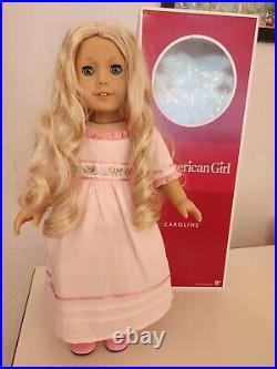 HTF Caroline Abbott American Girl Historical Doll with Meet Dress, Shoes, Box