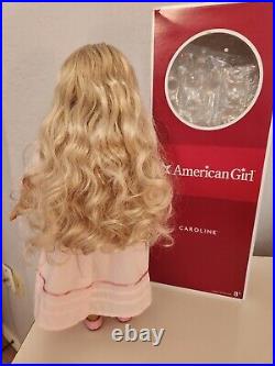 HTF Caroline Abbott American Girl Historical Doll with Meet Dress, Shoes, Box