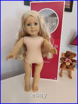 HTF Caroline Abbott American Girl Historical Doll with Meet Dress, Shoes, Box